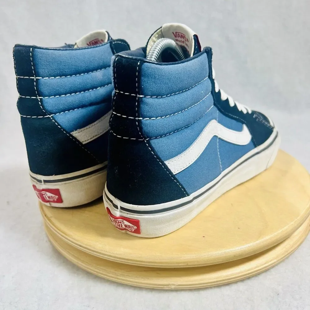 Vans Unisex Sk8 Hi 721356 Blue Casual Shoes‎ Sneakers Men’s 7 Women’s 8.5